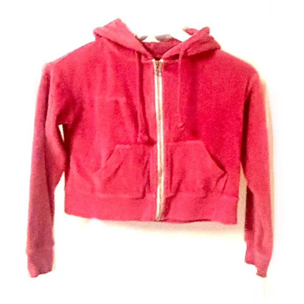 Cozy Pink Kids' Zip-Up Cropped Hoodie EAC-T203B